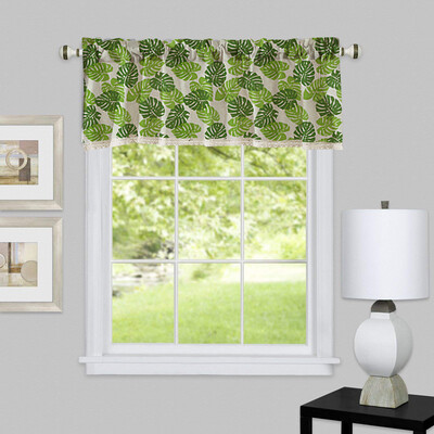 

Toponeto Valance Curtains Extra Wide&Short Window Treatment Kitchen Living Bathroom