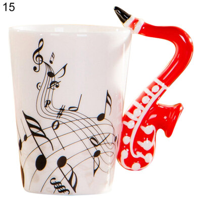 

Creative Guitar Music Note Ceramic Coffee Mug Home Office Milk Tea Water Cup