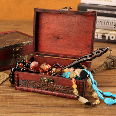 

Gobestart Jewelry Box Vintage Wood Box With Mini Metal Lock For Storing Jewelry