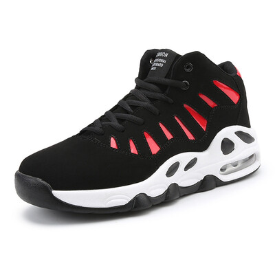 

Spring new basketball shoes youth male air cushion large size high to help casual sports shoes