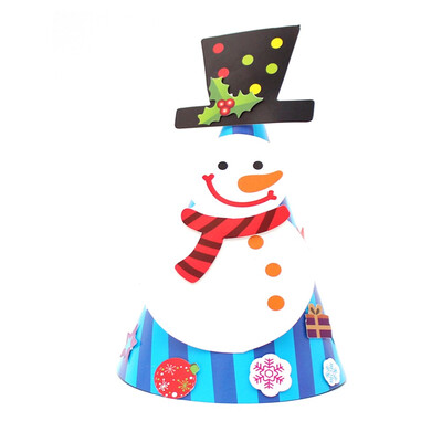 

Tailored Christmas Decorations Cartoon Children Christmas Hat Cardboard Children Hat