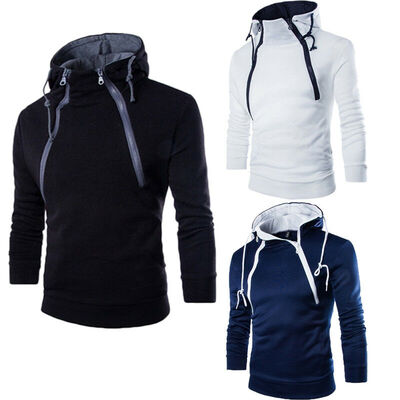 Men Winter Hoodie Slim Hooded Sweatshirts Sport Sweater Pullover Jackets Outwear