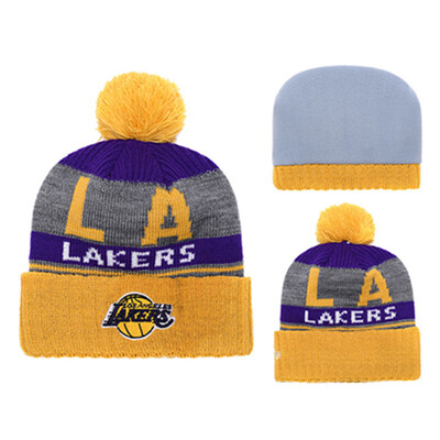 

NBA Basketball League Lakers Los Angeles Lakers New Era New York Yihua Knitted Wool Baseball Cap