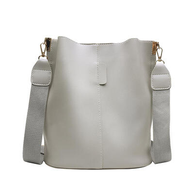 

Fashion Solid Color Shoulder Handbags PU Leather Women Crossbody Bucket Bag