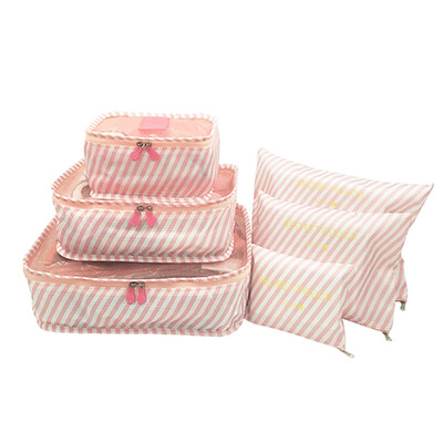 

6 Pcs Travel Packing Bag Set Waterproof Clothes Cubes Set Luggage Pouch Organizer Set