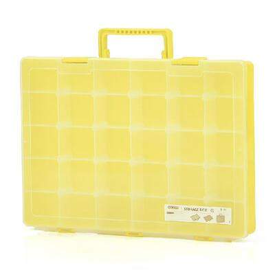 

Plastic Toy Organizer Parts Storage Box Multiple Compartments Slot Hardware Box Organizer Craft Cabinet Tools Components Container
