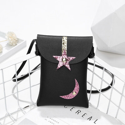 

For Women 2019 New Fashion Girls Casual Star Moon Hasp Diagonal Bag Color Mobile Flap Bags Handbag Messenger Shoulder