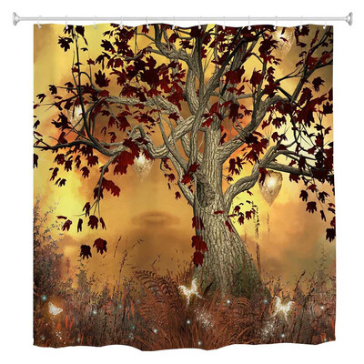 

Fashion Retro Fairy Tree 3D Digital Printing Thickening Waterproof Polyester Fiber Cloth Bathroom Shower Curtain