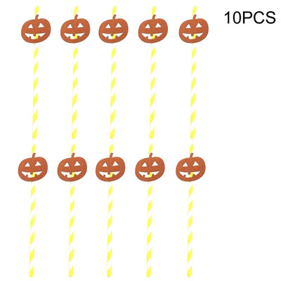 

10PCS Halloween Personality Sip Party Party Supplies Halloween Decoration DIY Straw Photo Props