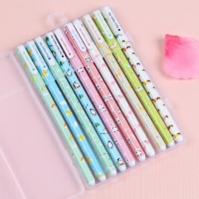 

Toponeto 10PcsLot New Cute Cartoon Colorful Gel Pen Set Kawaii Stationery Creative