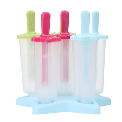 

6 Cell DIY Frozen Ice Cream Mold Ice Lolly Mould Ice Cube Maker Freezer
