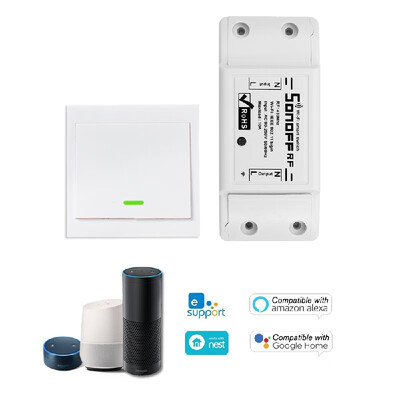 

3PCS SONOFF RF Wifi Switch RF 433MHz Compatible with Alexa for Google Home 10A2200W Wireless Switch with Timing Function for Andr
