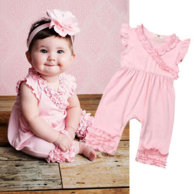 

Infant Newborn Baby Girls Flower Romper Bodysuit Jumpsuit Outfit Set Clothes