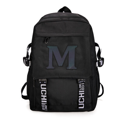 

Reflective double shoulder bag Mens Leisure Travel backpack Light Waterproof Student schoolbag simple Travel Business computer ba