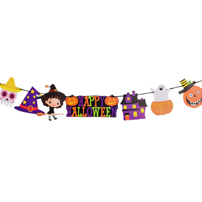 

Toponeto Happy Halloween Party Flag Household Children Room Decoration Terror Supplies