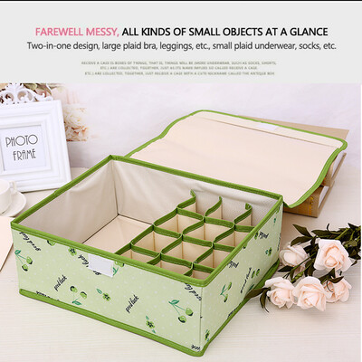 

Brand New Packing Organizer Print Closet Box for Underwear Bra Ties Scarves Storage Drawer Organizer Casual Fashion Hot 2019