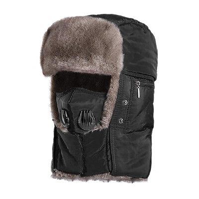 

Men Women Winter Thermal Hat Ushanka Trapper Trooper Hats Waterproof Windproof Hat with Earflaps Face Mask
