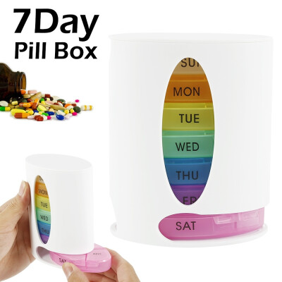 

1pcs Pill Organiser 7 Day Pill Box Compartment Travel Vitamin Tablet Holder