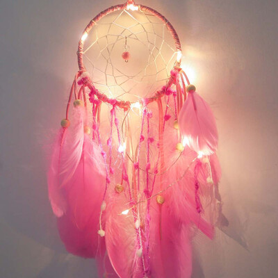

Siaonvr LED Dream Catcher Cloud Feather Dreamcatcher Girl Birthday Gift Baby Room Decor