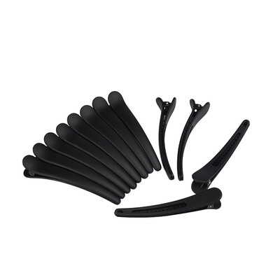

Gobestart 12 Pcs Multicolor Plastic Duck Teeth Hair Clips Hairdressing Salon Hairpins Non