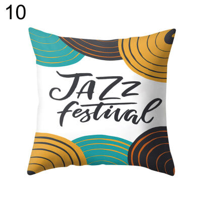 

Jazz Music Drum Cello Tuba Pillow Case Cushion Cover Bed Car Cafe Office Decor