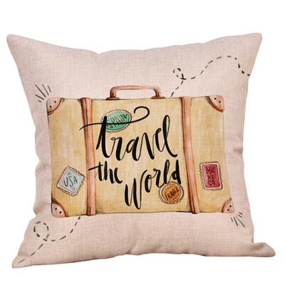 

Toponeto Cotton Linen Pillow Case Car Sofa Bed Waist Throw Cushion Cover Home Decoration
