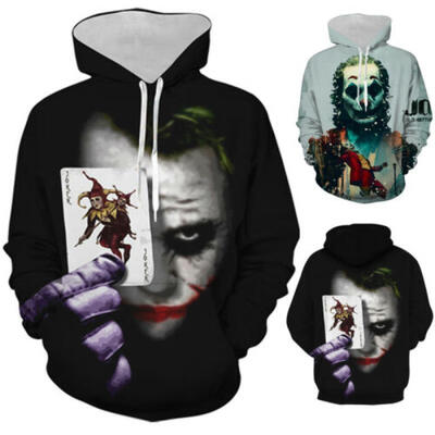 

Fashion Unseix Men Women Clown Joker Pullover Hoodie Sweatshirt Hooded Coat Top