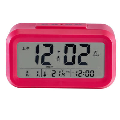 

Plastic Digital Alarm Clock Temperature Time Display Voice Clock Home Decor