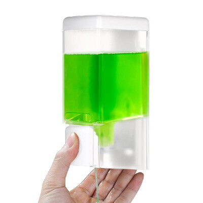 

Double-headed Soap Dispenser Liquid Shampoo Box Manual 520ML Capacity Wall Mounted ABS Plastic for Kitchen Bathroom Hotel