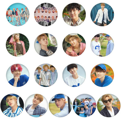 

KPOP BTS Bangtan Boys Love Yourself Answer Tinplate Badge Cute Cartoon Brooch Bag Pendant Boys Girls Accessories for Fans