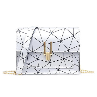 

Women Shoulder Bags PU Leather Geometric Print Messenger Korean Satchel