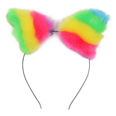 

Colorful Cat Ears Hairbands Girls Plush Hair Hoops Party Cosplay Headwear