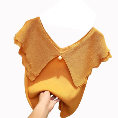 

Womens V Neck Solid Color T Shirt Short Sleeve Knitted Ruffles T-Shirt Casual Butterfly Sleeve Tee Tops For Ladies