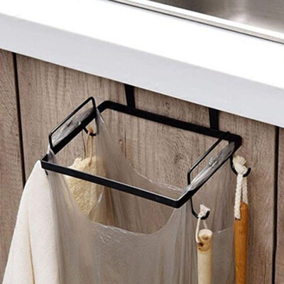 

Hanging Bracket Door Trash Holder Kitchen Garbage Bin Bag Storage Rack Useful Uk