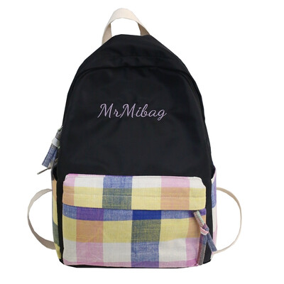 

Inswind schoolbag girls Korean version of Xiaoqing New High School Students Baidaoshen Checker Campus Shoulder Bag Backpack
