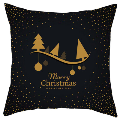 

Tailored Merry Christmas Short Plush Pillowcase Sofa Pad Set Home Decoration 18x18 Inch
