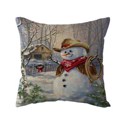 

〖Follure〗Christmas Home Decoration Office Sofa Geometric Design Cushion Square Pillow Pil