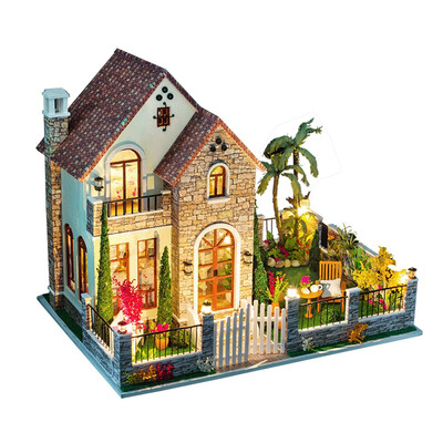 

Gotoamei 3D Wooden DIY Miniature House Furniture LED House Puzzle Decorate Creative Gifts