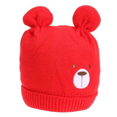 

Knitted Baby Hat Cartoon Bear Ears Hats Baby Girls Boys Winter Warm Hat