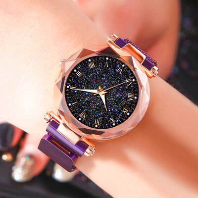 

Magnet Starry Sky Watch Women Luxury Watches Mesh Band Quartz Wristwatch Ladies Magnetic Buckle Clock Reloj Mujer Zegarek Damski