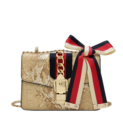 

Chic small bag female bag Korean version of the wild shoulder bag fashion letter chain slung saddle bag tide