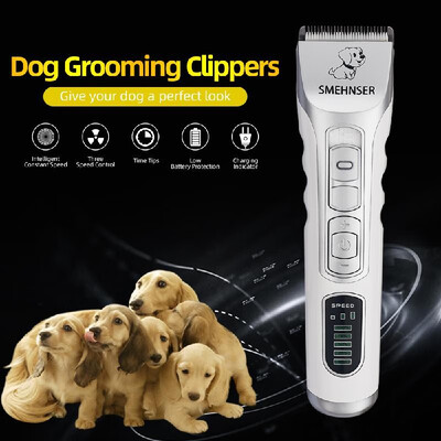 

Dog Grooming Clippers Low Noise Rechargeable Cordless Pet Clippers with Battery Indicator Dogs Cats Pets Hair Clippers Shaver Tool