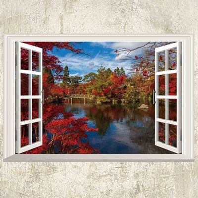 

3D Window View Removable Wall Stickers Wall Decals Home Decor Mural
