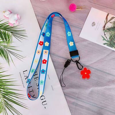 

9 Styles Cartoon Flower Lanyards Personality Lanyard Cartoon Neck Strap For Keys Id Card Mobile Phone Straps Jewelry Lanyard
