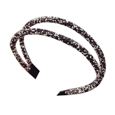 

Fashion Women Headband Sparkling Rhinestone Double Layer Hair Hoop Headwear