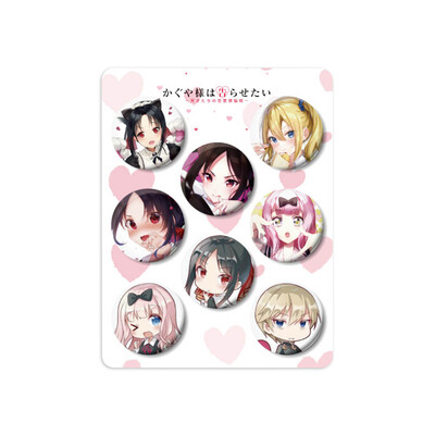 

redCherry Anime Brooches Button Badges Pins Set for Clothes Backpack Pencil Case 8pcsset
