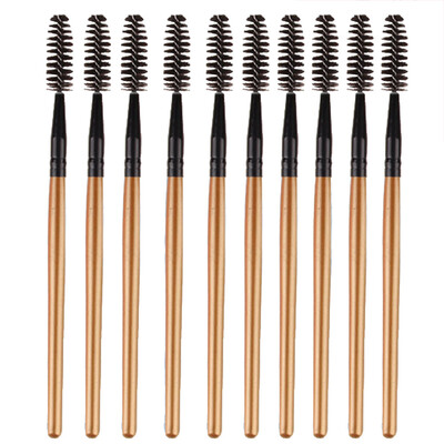 

Toponeto 10PC Bendable Beauty Makeup Wood Handle Eyelash Brush Natural Curling Tool