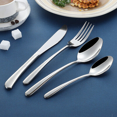 

Toponeto 4PCS Set Stainless Steel Upscale Dinnerware Flatware Cutlery Fork Spoon