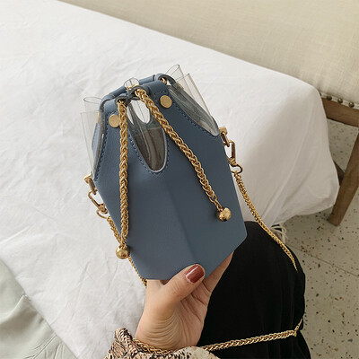

Ins super fire chain small bag handbag 2019 new fashion bucket bag summer small fresh chain Messenger bag
