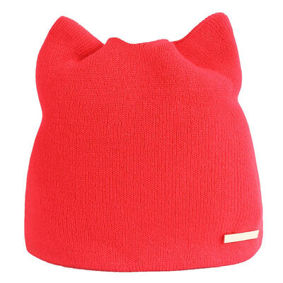 

Fashion Women Winter Warm Hat Cat Ear Beanies Cap Solid Color Knitted Hats